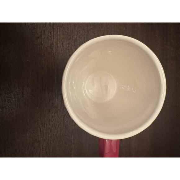 Williams-Sonoma "LOVE" Mugs Heart Set 5 Valentines Cup Stitching Red Handle Chip - Picture 8 of 10